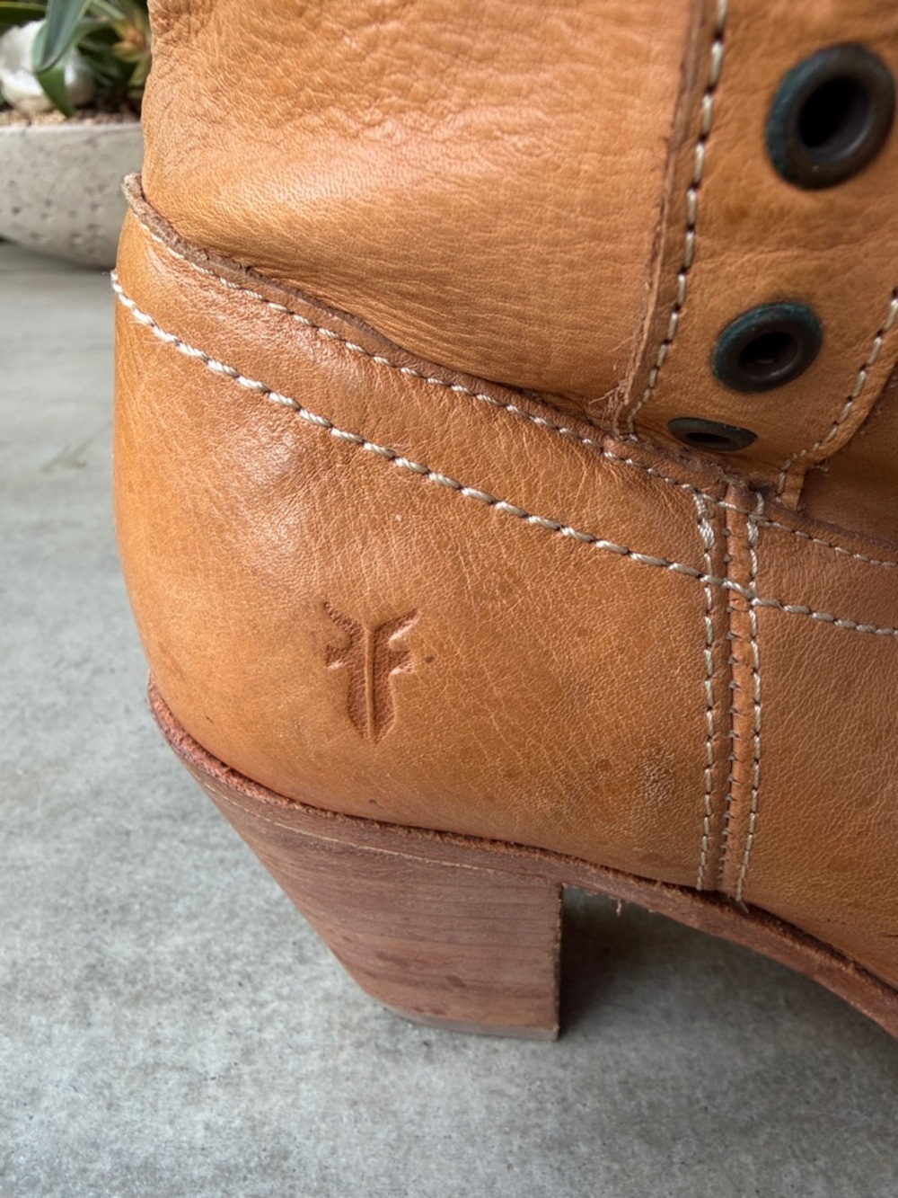 Frye Tan Studded Leather Knee Boots - Picture 2 of 10